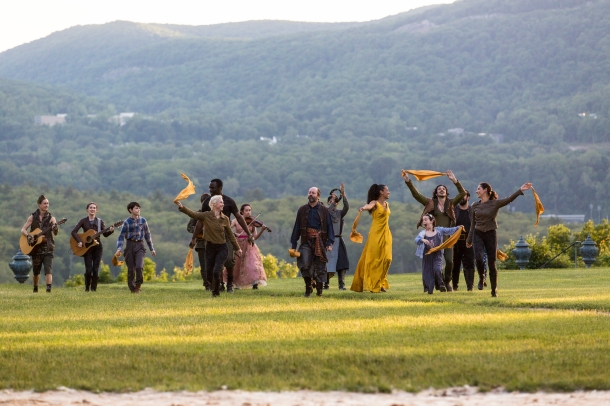 The cast of Hudsen Valley Shakespeare Festival's 2018 production of THE HEART OF ROBIN HOOD - Photo by T. Charles Erickson